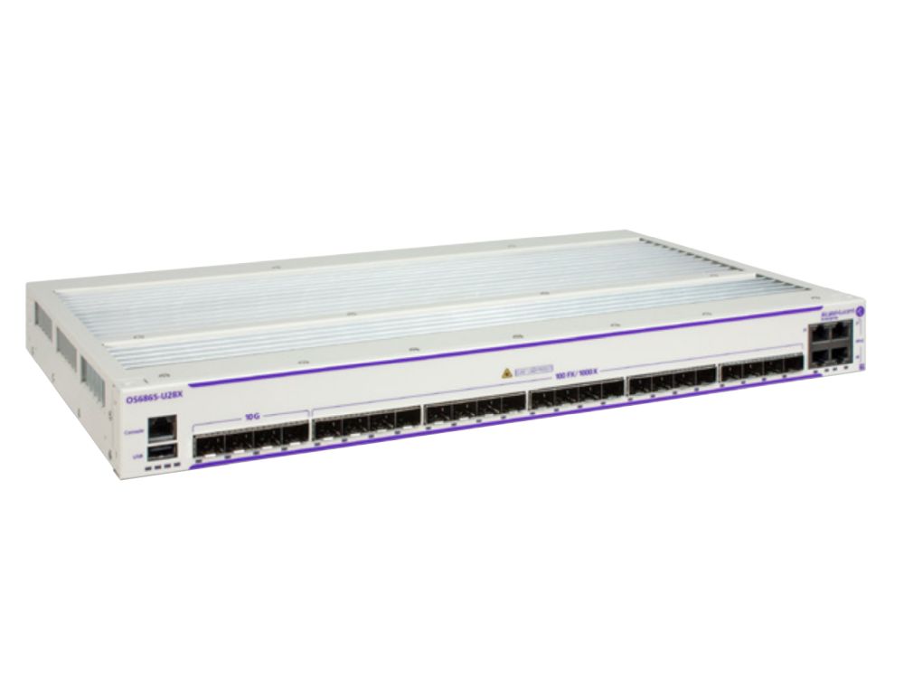 Afbeelding OS6865-U28XD Hardened Gigabit Ethernet L3 1RU ch assis. 20 100/1000 BaseX SFP, 4