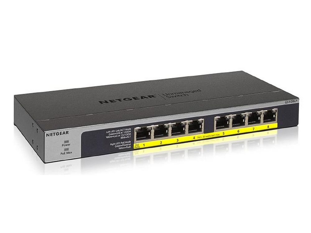 Afbeelding 8PT POE/POE+ GIGABIT UNMANAGED SWCH