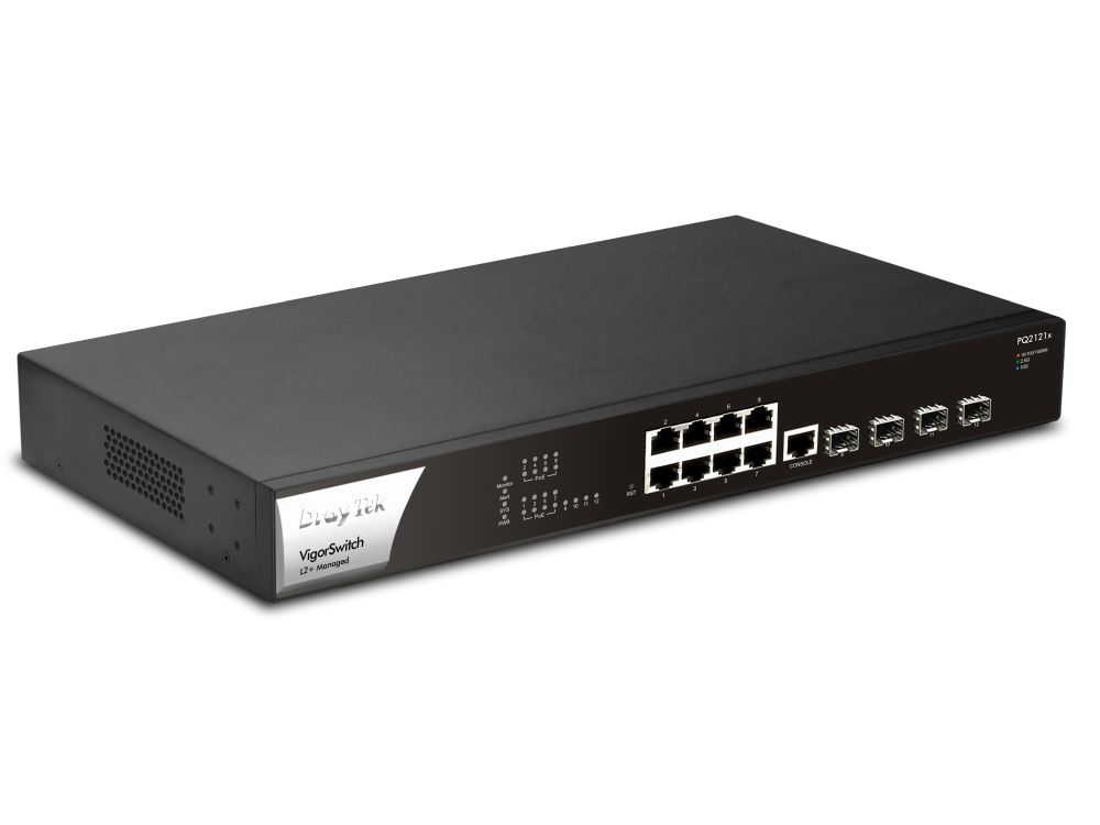 Afbeelding VigorSwitch PQ2121x 12 poorts Layer 2+  managed switch