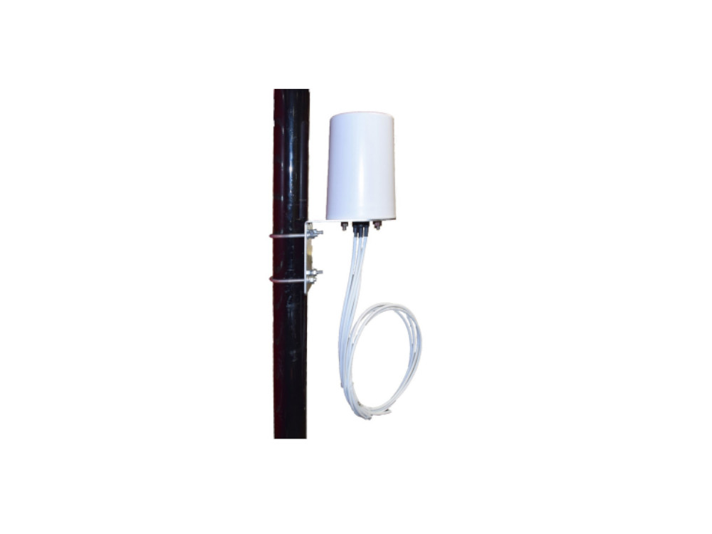 Afbeelding 6 dBi 4 inch Omnidirectional Small Form Factor  Wi-Fi Antenna with 4 RPSMA Plugs