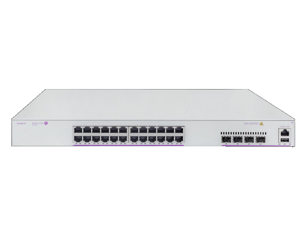 Afbeelding OS2260-24, 24 * RJ45 ports 1G, 4 * 1G SFP uplink, Internal PSU, Fan-Less