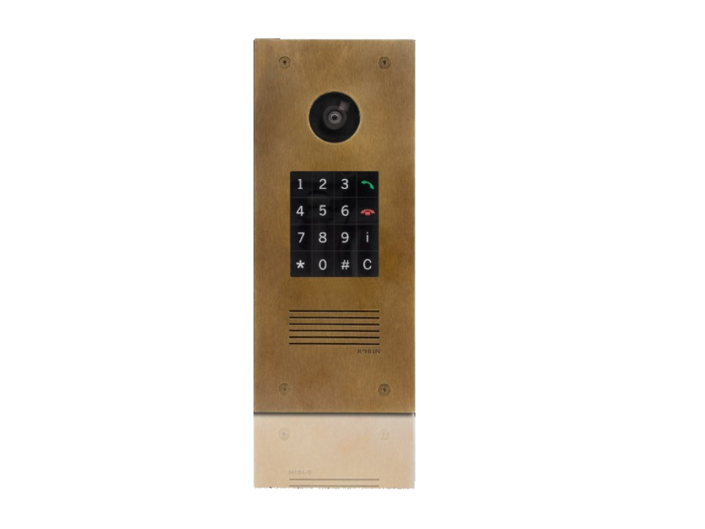 Afbeelding ProLine SIP for MS Teams, 5 MP IP Camera Aged Brass, KeyPad