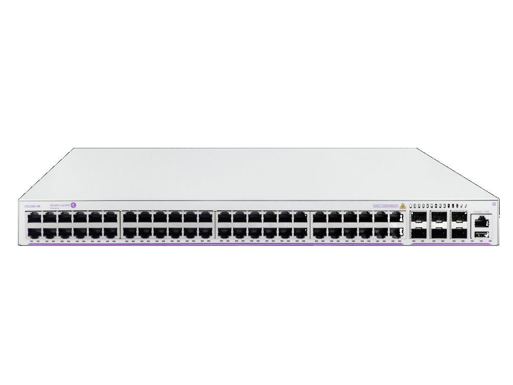 Afbeelding OS2260-48, 48 * RJ45 ports 1G, 6 * 1G SFP uplink, Internal PSU, Variable-speed Fan