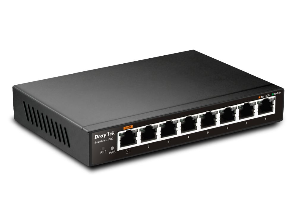 Afbeelding VigorSwitch G1080 8 poorts Gigabit  Smart Lite managed switch