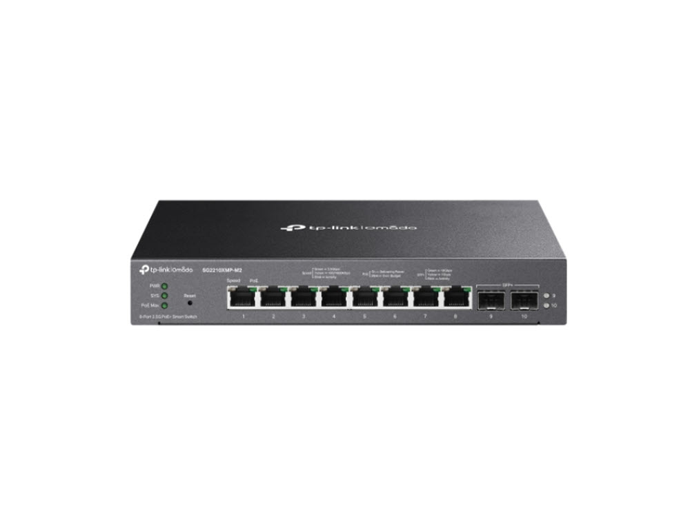 Afbeelding Omada 8-Port 2.5GBASE-T and 2-Port 10GE SFP+ Smart Switch with 8-Port PoE+