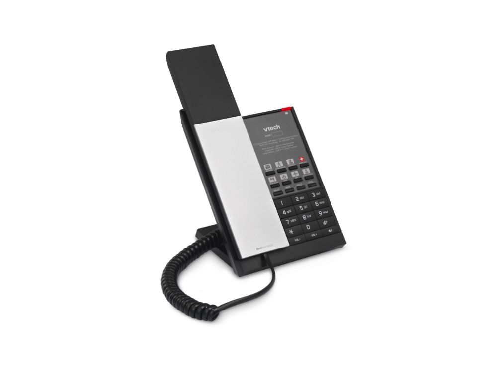Afbeelding NG-A3211 Silver Black (2 Keys) 1-Line Analog Corded Phone 2 programmable keys