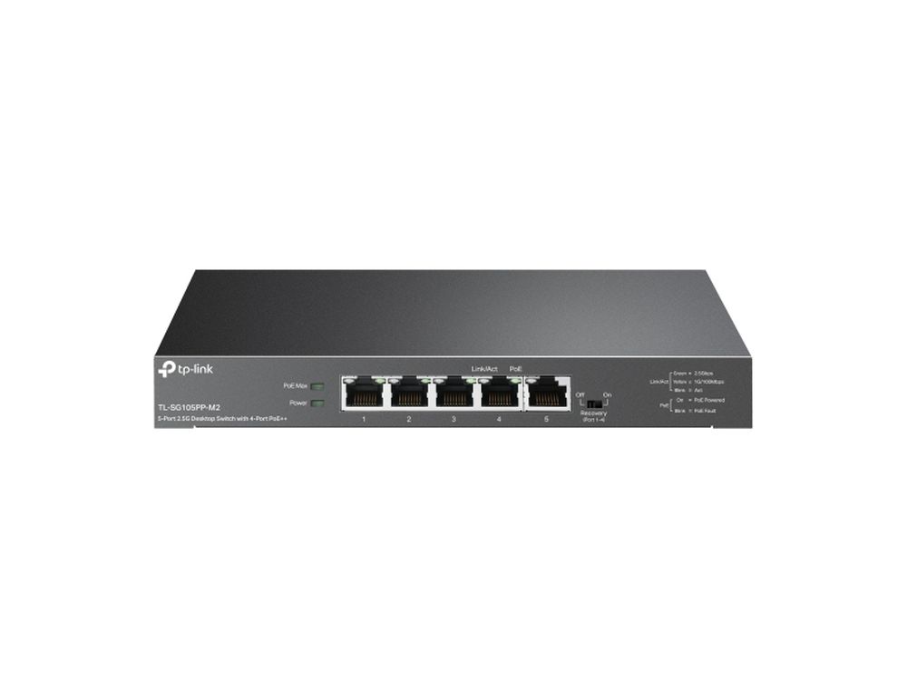 Afbeelding 5-Port 2.5G Desktop Switch with 4-Port PoE++