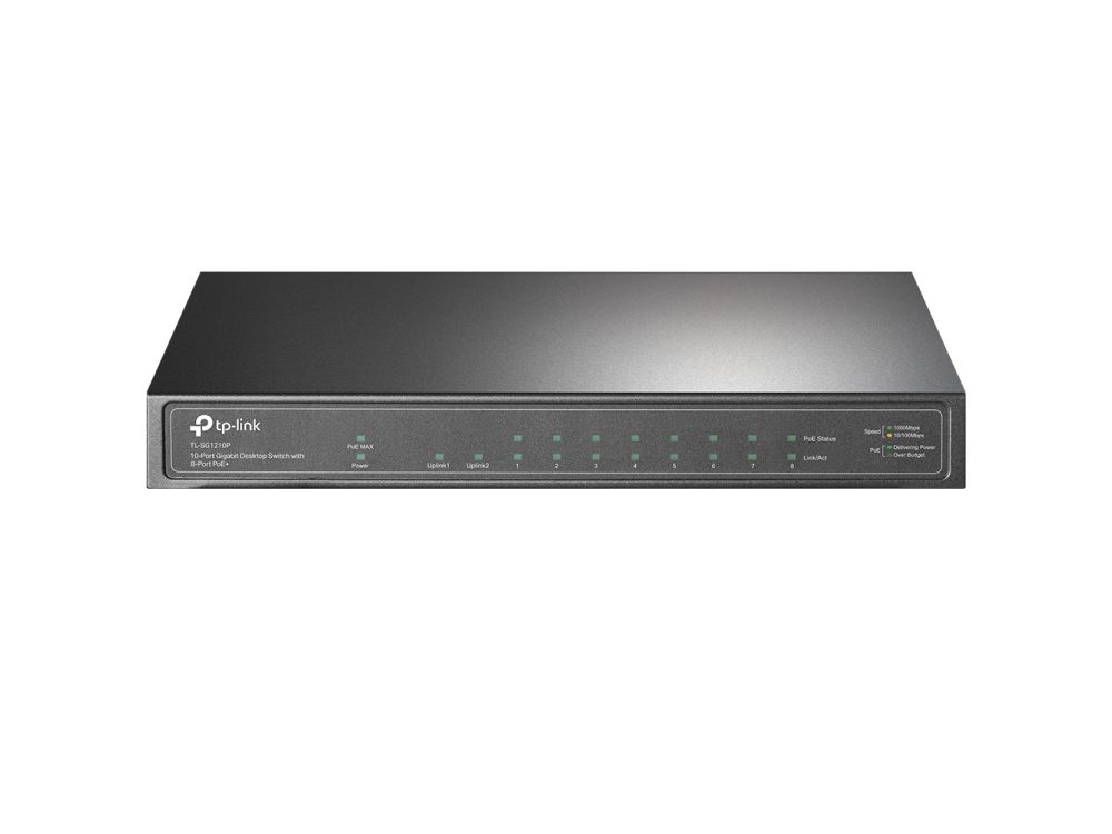 Afbeelding 10-Port Gigabit Switch with 8-Port PoE+