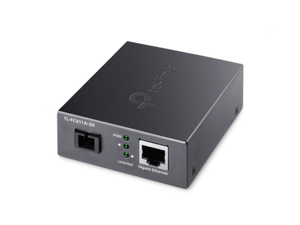 Afbeelding 10/100/1000 Mbps RJ45 to 1000 Mbps Single-mode SC  WDM Bi-Directional Fiber Converter