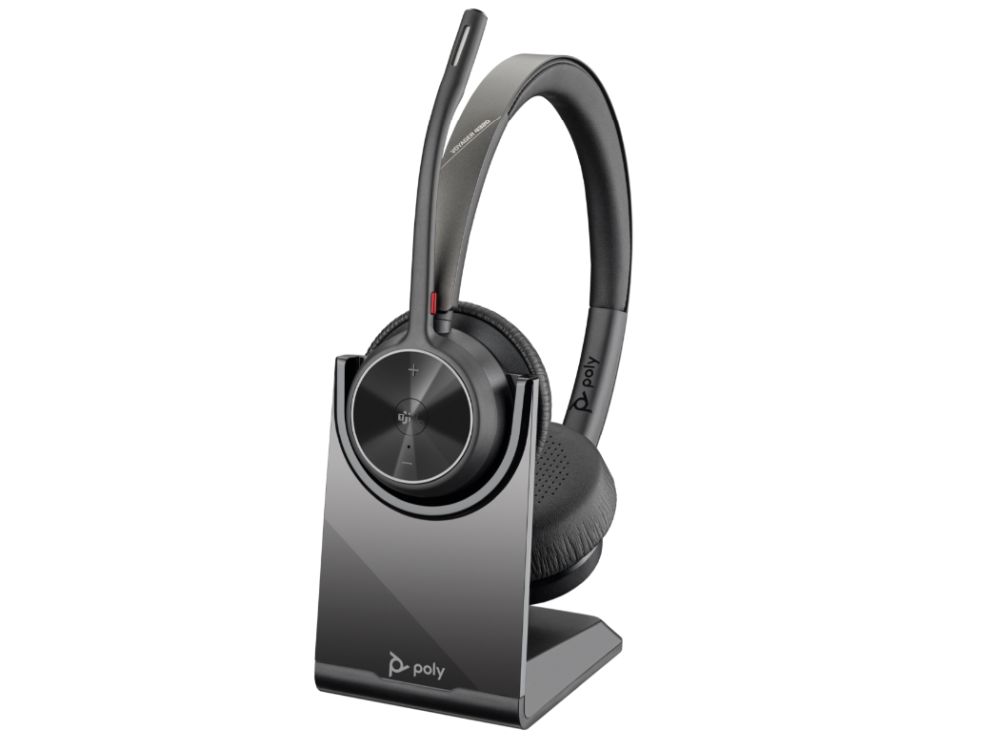 Afbeelding Poly BT Headset Voyager 4320 UC Stereo USB-C w/ Desk stand