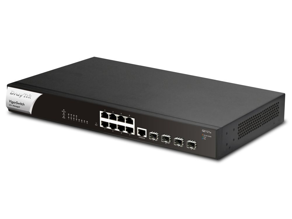 Afbeelding VigorSwitch Q2121x 12 poorts Layer 2+  managed switch