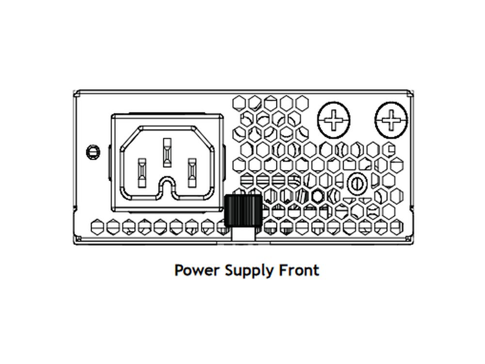 Afbeelding OS6865-BP modular 180 W AC backup power supply. Provides system and PoE power to