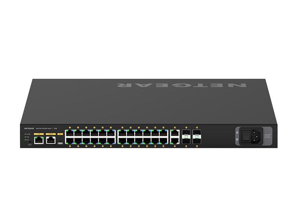 Afbeelding M4250-26G4XF-POE+ MANAGED SWITCH Vanaf 4-7-2022 weer in productie bij Netgear