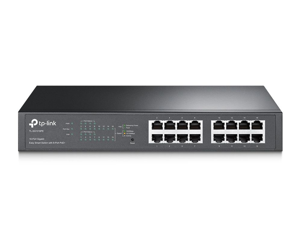 Afbeelding 16-Port Gigabit Easy Smart Switch with 8-Port PoE+