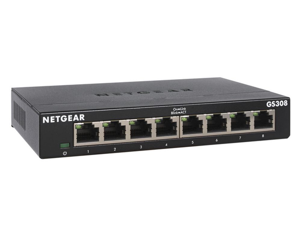 Afbeelding 8 poorts gigabit switch metalen behuizing