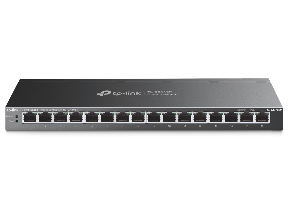 Afbeelding 16-Port Gigabit Desktop Switch 16-P PoE+