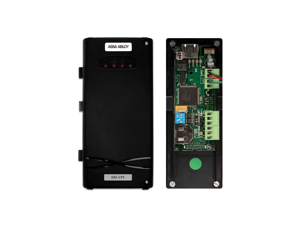 Afbeelding INCEDO cluster controller module met IP en RS485 aansluiting in kunststof behuizing