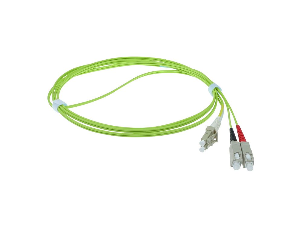 Afbeelding LSZH Multimode 50/125 OM5 glasvezel patchkabel 2m duplex met LC en SC connectoren