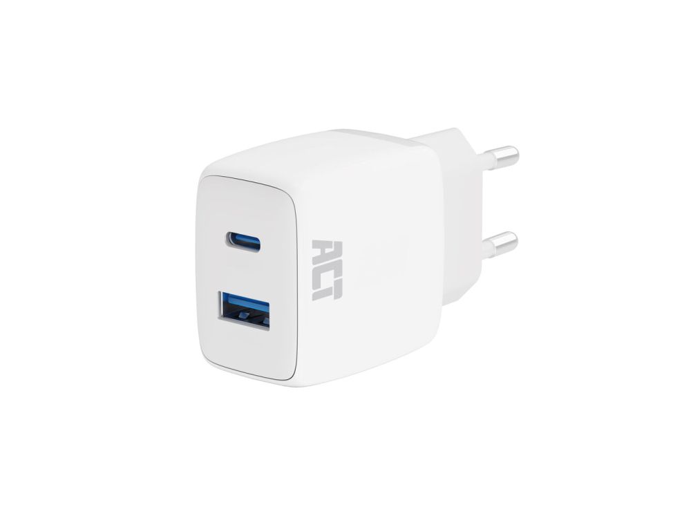 Afbeelding USB-C & USB-A lader 20W met Power Delivery PPS, Quick Charge, GaNFast