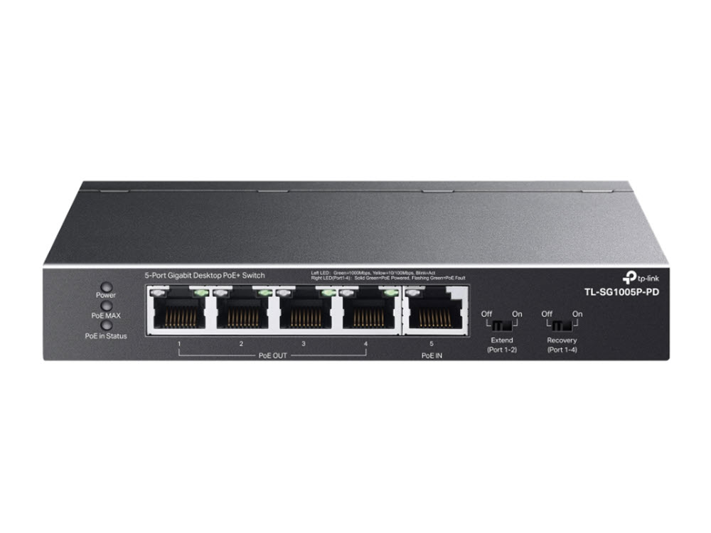 Afbeelding 5-Port Gigabit Desktop PoE+ Switch