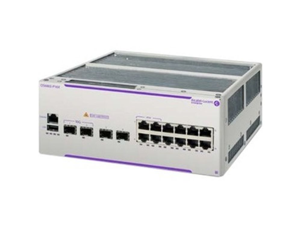 Afbeelding OS6865-P16XD Hardened Gigabit Ethernet L3 chassi s. 12 RJ45 10/100/1000 BaseT PoE