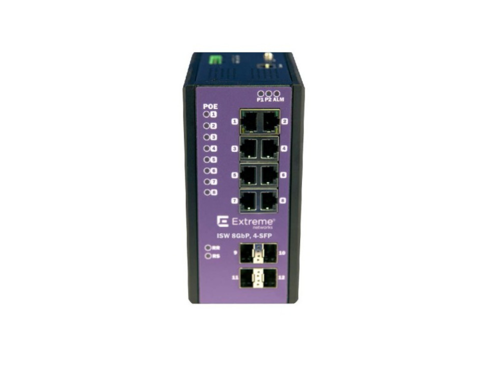 Afbeelding ISW 8GBP4-SFP 8-port POE+ Gigabit w/ 4-port SFP Operating Temperatur -40C - + 75C