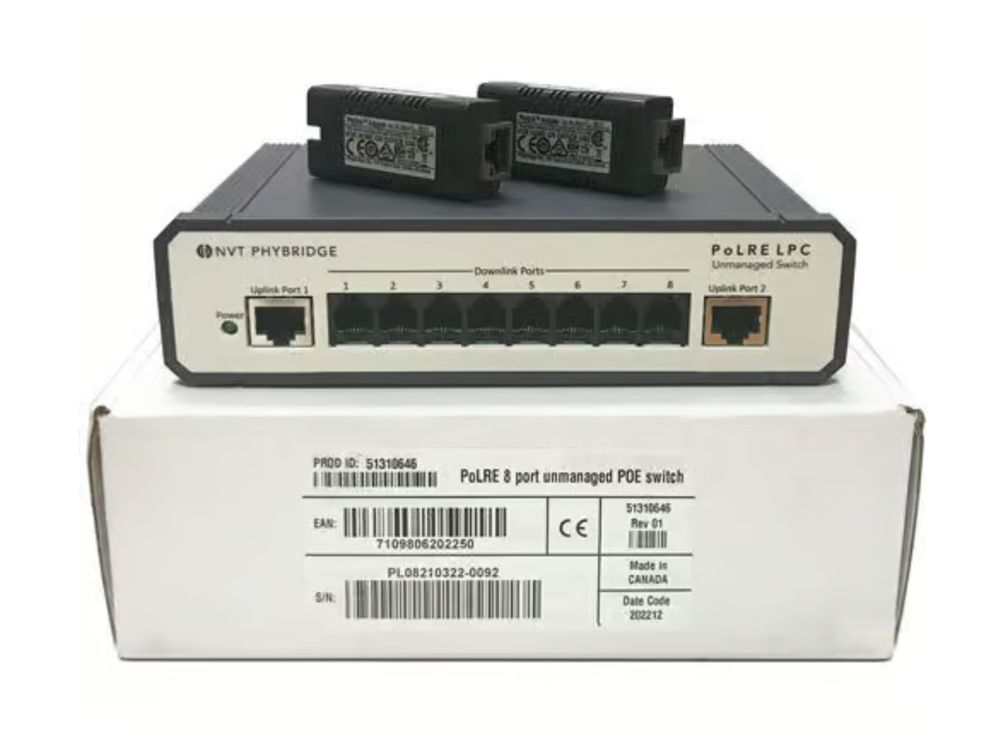 Afbeelding PoLRE 8 port unmanaged POE switch