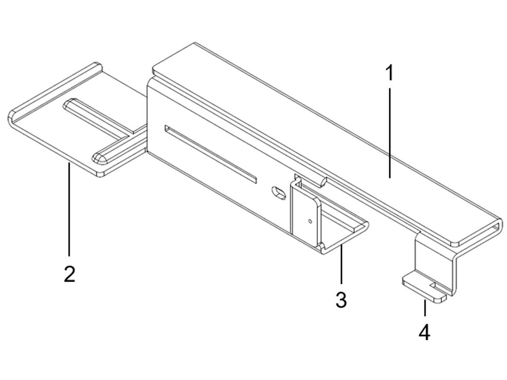 Afbeelding Adaptor bracket ACC-BKT-AX-TB for 15/16'' Wide T-Bars Non-Flat/Protuded