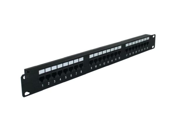 Afbeelding 24 Port RJ45 Patch Panel, Black