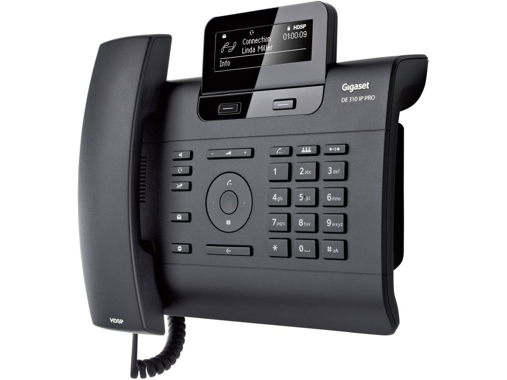 Afbeelding Gigaset DE310 IP Pro, Black VoIP deskphone with display+ powersupply