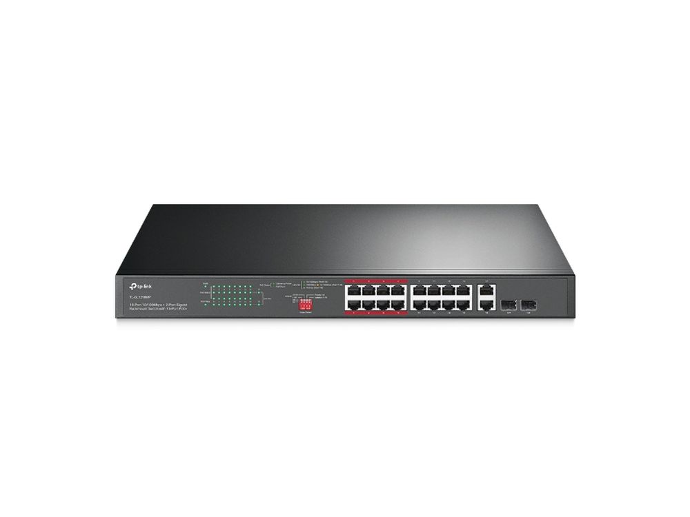 Afbeelding 18-Port Gigabit Rackmount  Switch with 16-Port PoE +