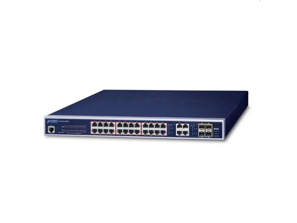 Afbeelding IPv6/IPv4, 24-Port Managed 802.3at  POE+ Gigabit Ethernet Switch