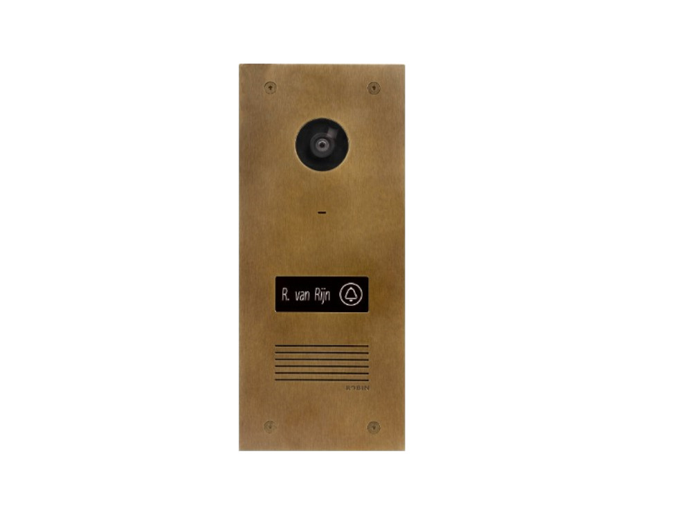 Afbeelding ProLine SIP for MS Teams, 5 MP IP Camera Aged Brass, 1 toets