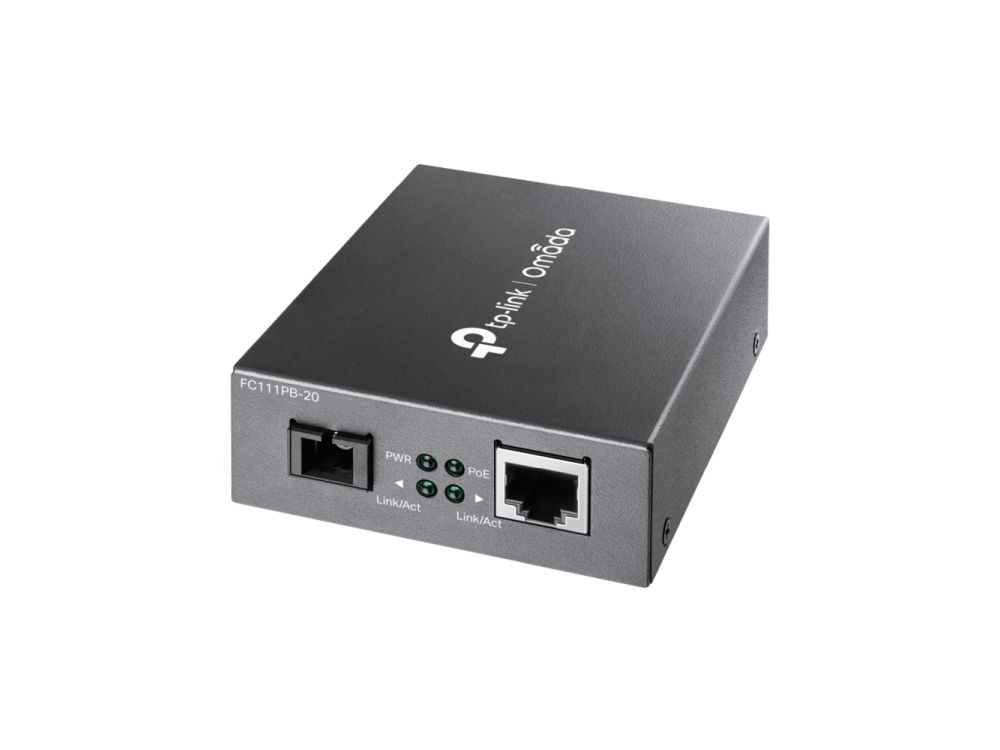 Afbeelding 10/100 Mbps RJ45 to 100 Mbps Single-mode SC WDM Bi-Directional Fiber Converter With 1-Port PoE