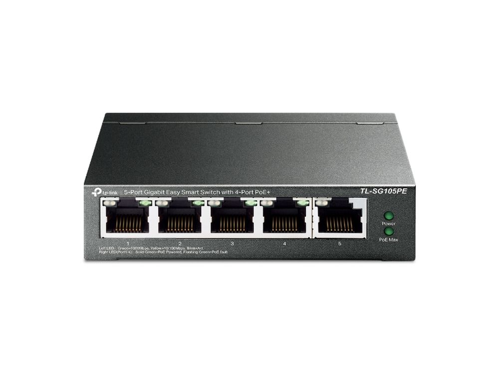 Afbeelding 5-Port Gigabit Easy Smart Switch with 4-Port PoE+