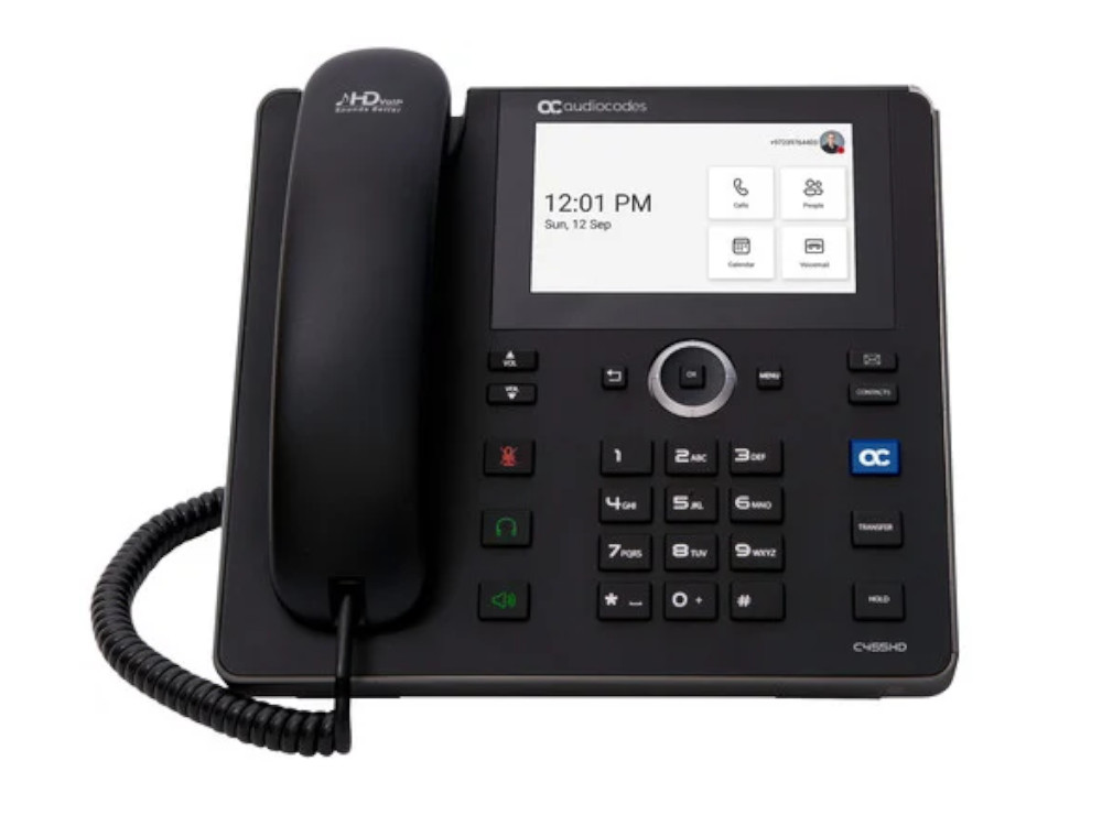 Afbeelding Teams C455HD IP-Phone PoE GbE black  with integrated BT and Dual Band Wi-Fi