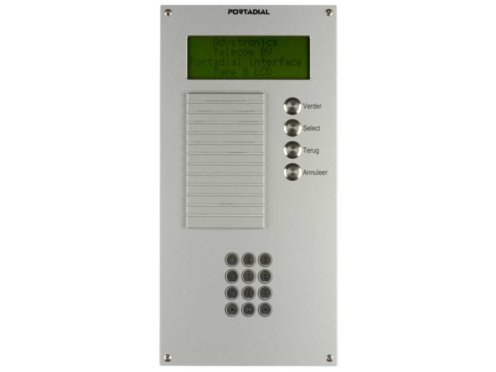 Afbeelding PortaDial type 8 LCD Door Phone Verticale variant