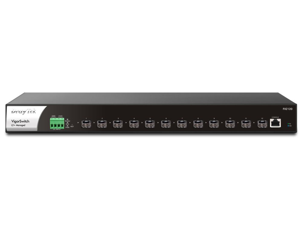 Afbeelding VigorSwitch FX2120 12 poorts SFP+  (10 Gigabit) switch